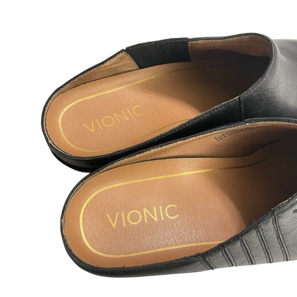 VIONIC Joy Nellie Orthopedic Mules Slip On Comfort Heel Black Size: 9 - Picture 6 of 12